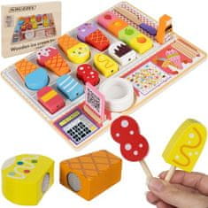 Kruzzel Lesena sladolednica - 27-delni lesen komplet