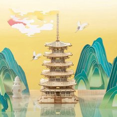 Robotime lesena 3D sestavljanka Petnadstropna pagoda