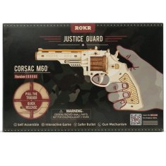 Robotime 3D lesena mehanska sestavljanka Revolver Corsac