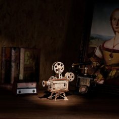 Robotime 3D lesena mehanska sestavljanka filmski projektor