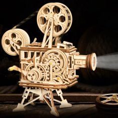 Robotime 3D lesena mehanska sestavljanka filmski projektor