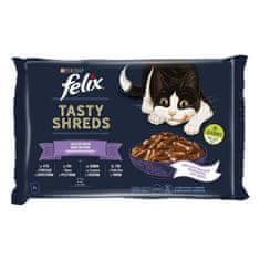 Felix Tasty Shreds mokra hrana za mačke, govedina, piščanec, losos, tuna, v omaki