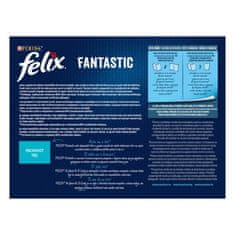 Felix Fantastic mokra hrana za mačke, govedina, piščanec, zajec in jagnjetina, v želeju