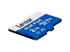 Lexar Spominska kartica BLUE PLUS, Micro SDXC, 2TB, 170MB/s, U3, V30, A2, UHS-I, z adapterjem
