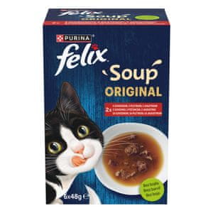 Felix Soup hrana za mačke, govedina, piščanec in jagnjetina