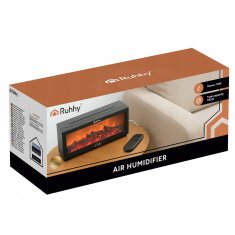 Ruhhy Difuzor dekorativni LED kamin 150ml vlažilec zraka USB + daljinec