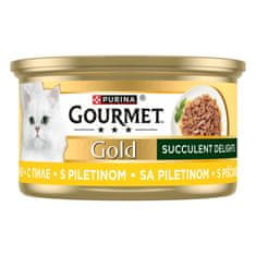 Gourmet Gold Succulent Delights hrana za muce, piščanec, 24x85g