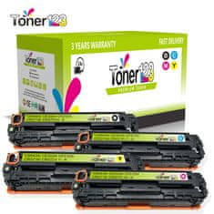Toner123 Komplet HP 125A / CB540A + CB541A + CB542A + CB543A / Laserjet CM1312, CP1215, CP1217, CP1515, CP1518 kompatibilni tonerji (4) - črna, cyan, magenta, rumena