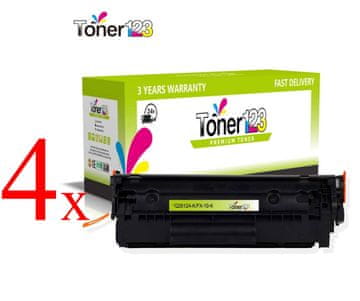 Toner123 Komplet Canon FX-10 / 0263B002 / Fax L100, L120, L140, L160 / MF 4010, 4018, 4120, 4122, 4140, 4150, 4270, 4320, 4330, 4340, 4350, 4370, 4380, 4650, 4660, 4690 kompatibilni tonerji(4) - 4 × črna