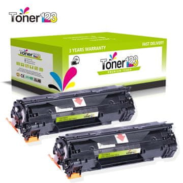 Toner123 Komplet HP 78A / CE278A / LaserJet M1536, P1560, P1566, P1567, P1568, P1569, P1601, P1602, P1603, P1604, P1605, P1606, P1607, P1608, P1609 kompatibilna tonerja (2) - 2 × črna