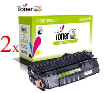Toner123 Komplet HP 49A / Q5949A / Laserjet 1160, 1320, 3390, 3392 kompatibilna tonerja (2) - 2 × črna
