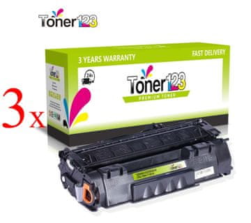 Toner123 Komplet Canon 715H / 1976B002 / CRG-715 / LBP-3310 / LBP-3370 kompatibilni tonerji (3) - 3 × črna XL