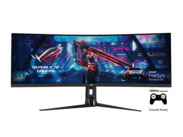 ASUS Monitor 49" (124 cm) WQHD VA, 144Hz, HDR400, ukrivljen, 2xHDMI, DisplayPort, zvočniki, ROG Strix XG49VQ