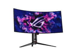 ASUS Monitor 34" (87 cm) WQHD OLED 240Hz, ukrivljen, HDR10, HDMI, DisplayPort, USB-C DP Alt, SPDIF, ROG Swift PG34WCDM