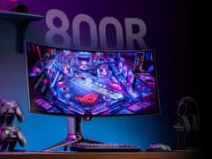 ASUS Monitor 34" (87 cm) WQHD OLED 240Hz, ukrivljen, HDR10, HDMI, DisplayPort, USB-C DP Alt, SPDIF, ROG Swift PG34WCDM
