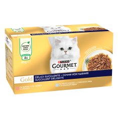 Gourmet Gold Succulent Delights hrana za muce, losos in oceanska riba