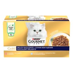 Gourmet Gold Succulent Delights hrana za muce, losos in oceanska riba