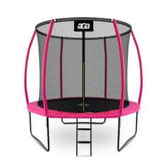 Aga SPORT EXCLUSIVE Trampolin 250 cm Roza + zaščitna mreža + lestev
