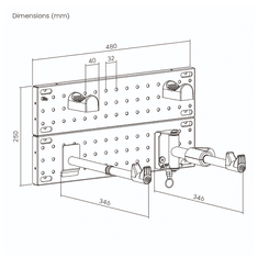 My Wall Stenski nosilec za kolo HR 14L
