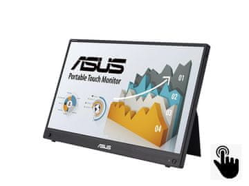 ASUS Prenosni monitor 15.6" (40 cm) FullHD Touch IPS 60Hz, Mini HDMI, 2x USB-C DP Alt, zvočniki, ZenScreen MB16AHT