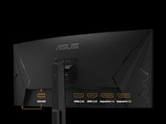 ASUS Monitor 34" (87 cm) WQHD VA 180Hz, ukrivljen, HDR400, 2xHDMI, 2xDisplayPort, zvočniki, TUF Gaming VG34VQL3A
