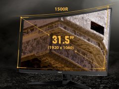 ASUS Monitor 31.5" (80 cm) FullHD VA 165Hz, ukrivljen, VGA, HDMI, zvočniki, TUF Gaming VG328H1B