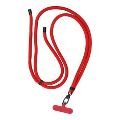 OEM Vrvica za telefon, trak za telefon - SWING (8 mm) z nastavljivo dolžino / dolžina vrvice 165 cm (največ 82,5 cm v zanki) / za roko ali vrat - rdeča