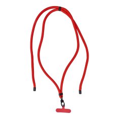 OEM Vrvica za telefon, trak za telefon - SWING (8 mm) z nastavljivo dolžino / dolžina vrvice 165 cm (največ 82,5 cm v zanki) / za roko ali vrat - rdeča
