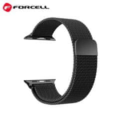 FORCELL Forcell F-Design FA03 magnetni jekleni pas za Apple Watch, 38/40/41 mm, črn