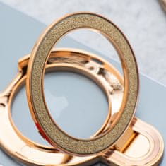 OEM CIRCLE GLITTER stojalo za telefon – lepilno – zlato