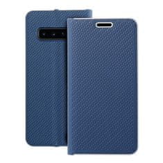 OEM LUNA Book Carbon torbica za SAMSUNG S10 modra