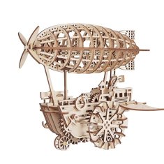 Robotime 3D lesena mehanska sestavljanka Fantastična zračna ladja