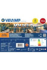 Velamp VELAMP Zunanja svetlobna veriga PS100B z 10 objemkami, 10m