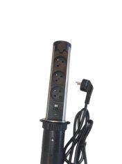 IN Avtomatska izvlečna letev IN 553044, 3 vtičnice, USB A +C