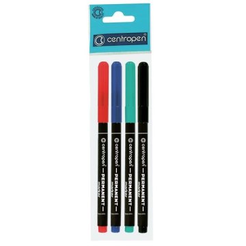Permanentni marker Centropen 2536, komplet 4 barv