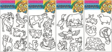 Risbe za slikanje na steklo z dvignjeno konturo - kmetija 30 x 21 cm