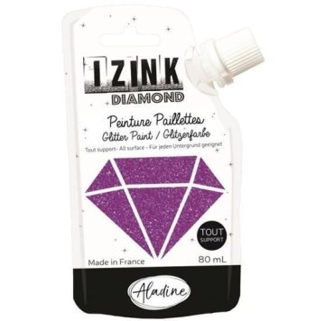 Aladine IZINK Diamantna barva - vijolična, 80 ml