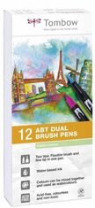 Tombow Dvostranski marker s čopičem ABT - pasteli 12 kosov