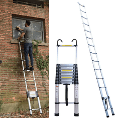 MXM Teleskopska lestev s kavlji - 2 m, aluminijasta