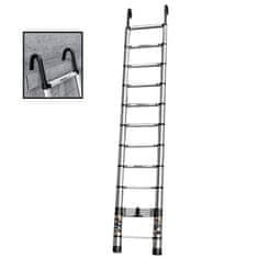 MXM Teleskopska lestev s kavlji - 2 m, aluminijasta