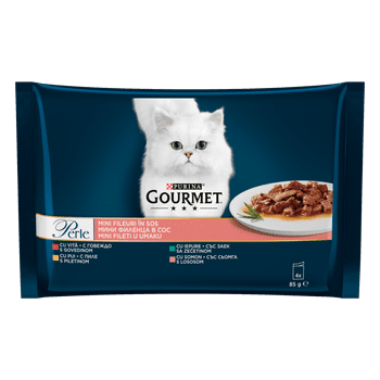  Gourmet Perle mini fileji v omaki, govedina, piščanec, zajec in losos