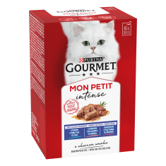 Gourmet Mon Petit mokra hrana za mačke, losos, tuna in postrv