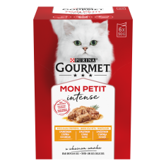 Gourmet Mon Petit mokra hrana za mačke, piščanec, raca in puran
