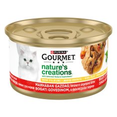 Gourmet Nature's Creations mokra hrana za mačke, govedina z grahom in korenjem
