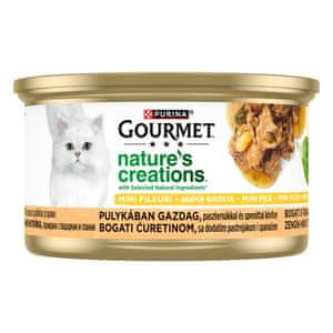  Gourmet Nature's Creations mokra hrana za mačke, puran s pastinakom in špinačo