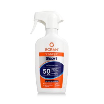Ecran Sunnique Sport Protective Milk Spray vodoodporna zaščita pred soncem za telo za vse tipe kože 270 ml