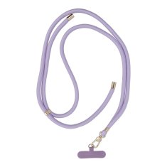 OEM Vrvica za telefon, trak za telefon - SWING (8 mm) z nastavljivo dolžino / dolžina vrvice 165 cm (največ 82,5 cm v zanki) / za roko ali vrat - vijolična
