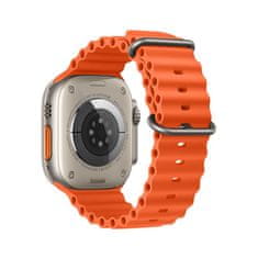 FORCELL Forcell F-Design FA12 pas za Apple Watch, silikonske luknje, 42/44/45/49 mm, oranžna