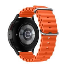 FORCELL Pas za Samsung Galaxy Watch Forcell Forcell F-Design FS01 silikonski luknji 22 mm oranžni