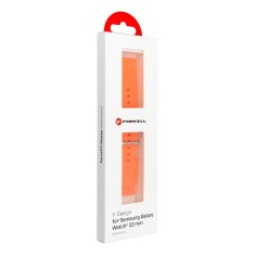 FORCELL Pas za Samsung Galaxy Watch Forcell Forcell F-Design FS01 silikonski luknji 22 mm oranžni
